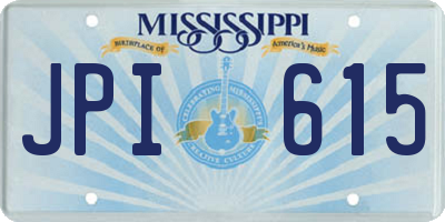 MS license plate JPI615