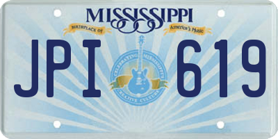 MS license plate JPI619