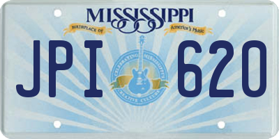 MS license plate JPI620