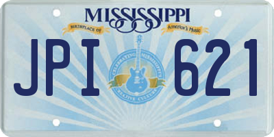 MS license plate JPI621