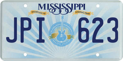 MS license plate JPI623