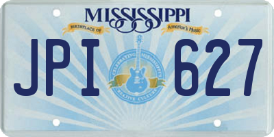 MS license plate JPI627