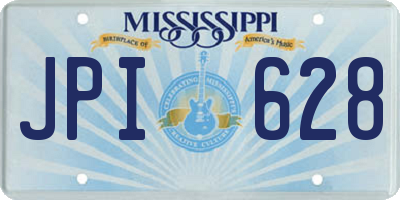 MS license plate JPI628