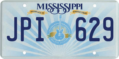 MS license plate JPI629
