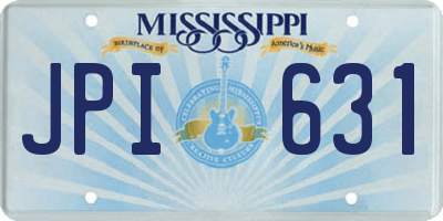 MS license plate JPI631