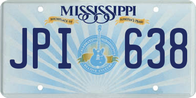 MS license plate JPI638