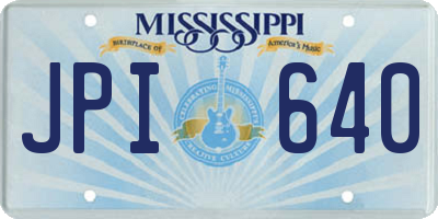 MS license plate JPI640