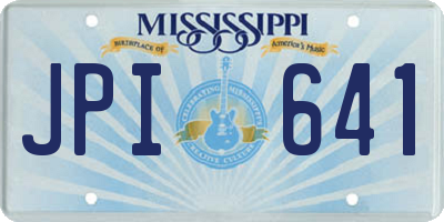 MS license plate JPI641