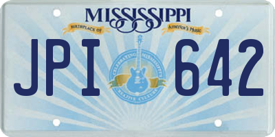 MS license plate JPI642
