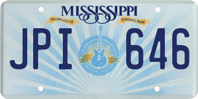 MS license plate JPI646
