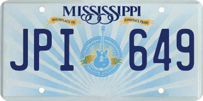 MS license plate JPI649