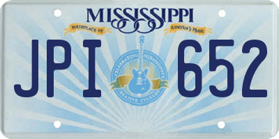MS license plate JPI652