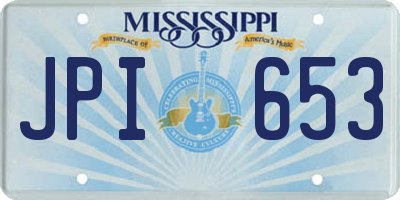 MS license plate JPI653