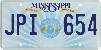 MS license plate JPI654
