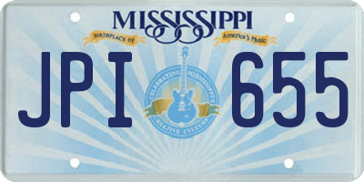 MS license plate JPI655