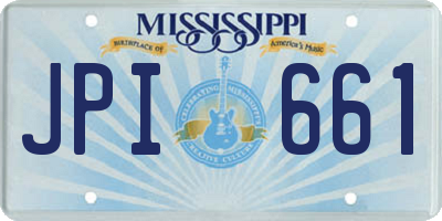 MS license plate JPI661