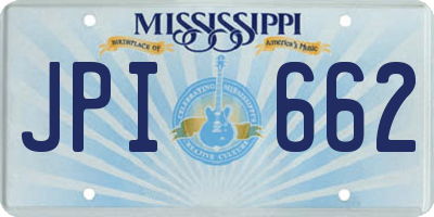MS license plate JPI662