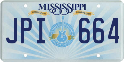 MS license plate JPI664