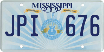 MS license plate JPI676