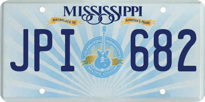 MS license plate JPI682