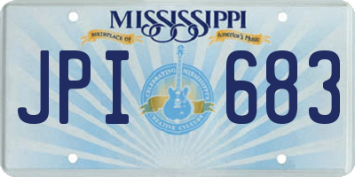 MS license plate JPI683