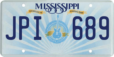 MS license plate JPI689