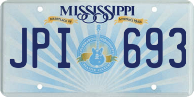 MS license plate JPI693