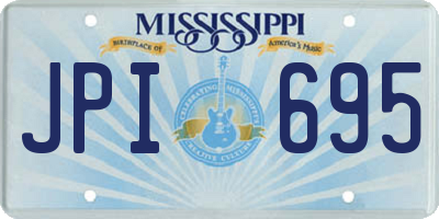 MS license plate JPI695