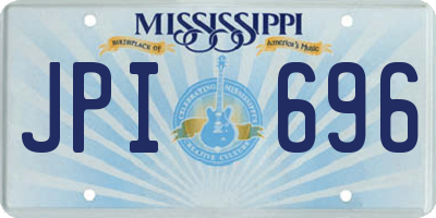 MS license plate JPI696
