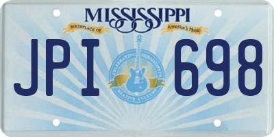 MS license plate JPI698