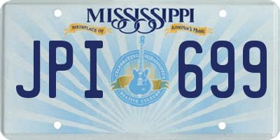 MS license plate JPI699