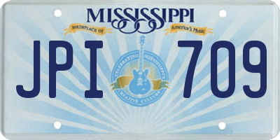 MS license plate JPI709