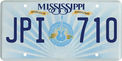MS license plate JPI710