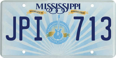 MS license plate JPI713