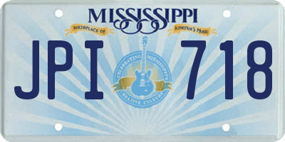 MS license plate JPI718