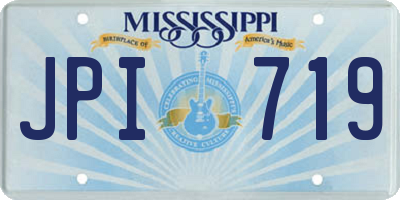 MS license plate JPI719