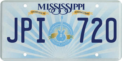 MS license plate JPI720