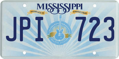 MS license plate JPI723