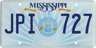 MS license plate JPI727