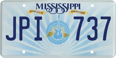 MS license plate JPI737