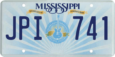 MS license plate JPI741