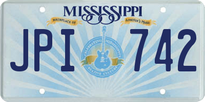 MS license plate JPI742