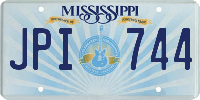 MS license plate JPI744