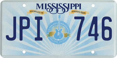 MS license plate JPI746