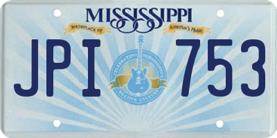 MS license plate JPI753