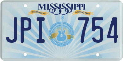MS license plate JPI754