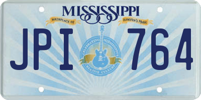 MS license plate JPI764