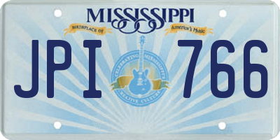 MS license plate JPI766