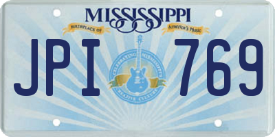 MS license plate JPI769