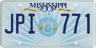 MS license plate JPI771